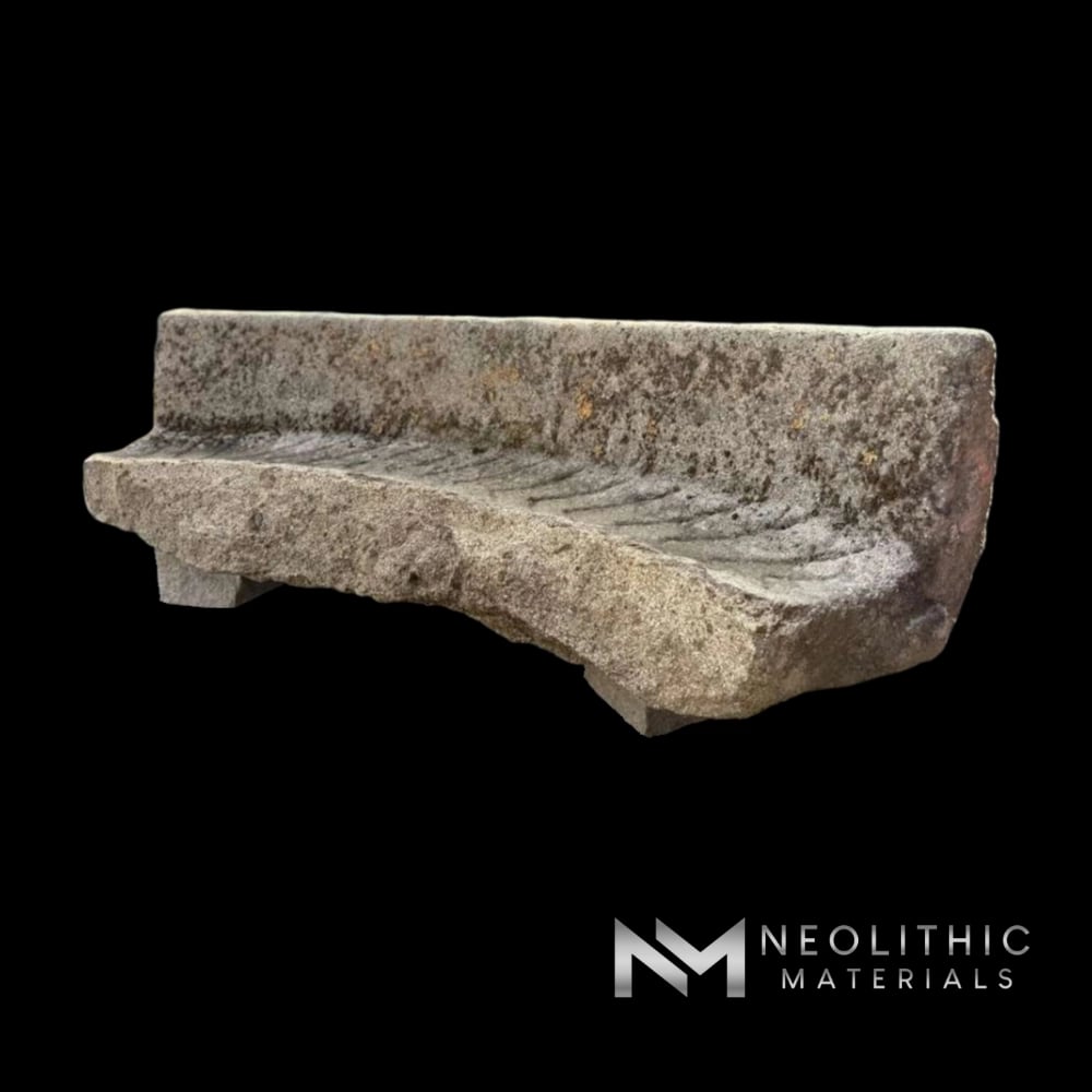 French Antique Granite Stone Mill used as Bench