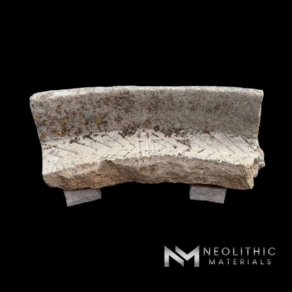 French Antique Granite Stone Mill used as Bench