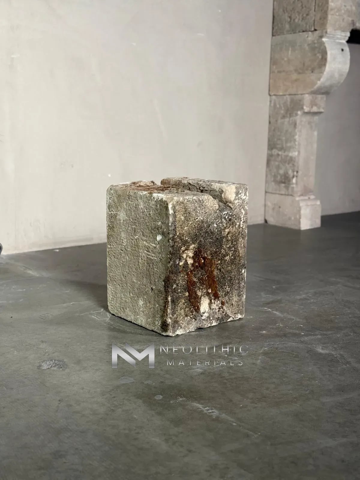 French Antique Limestone Pedestal - Image 3