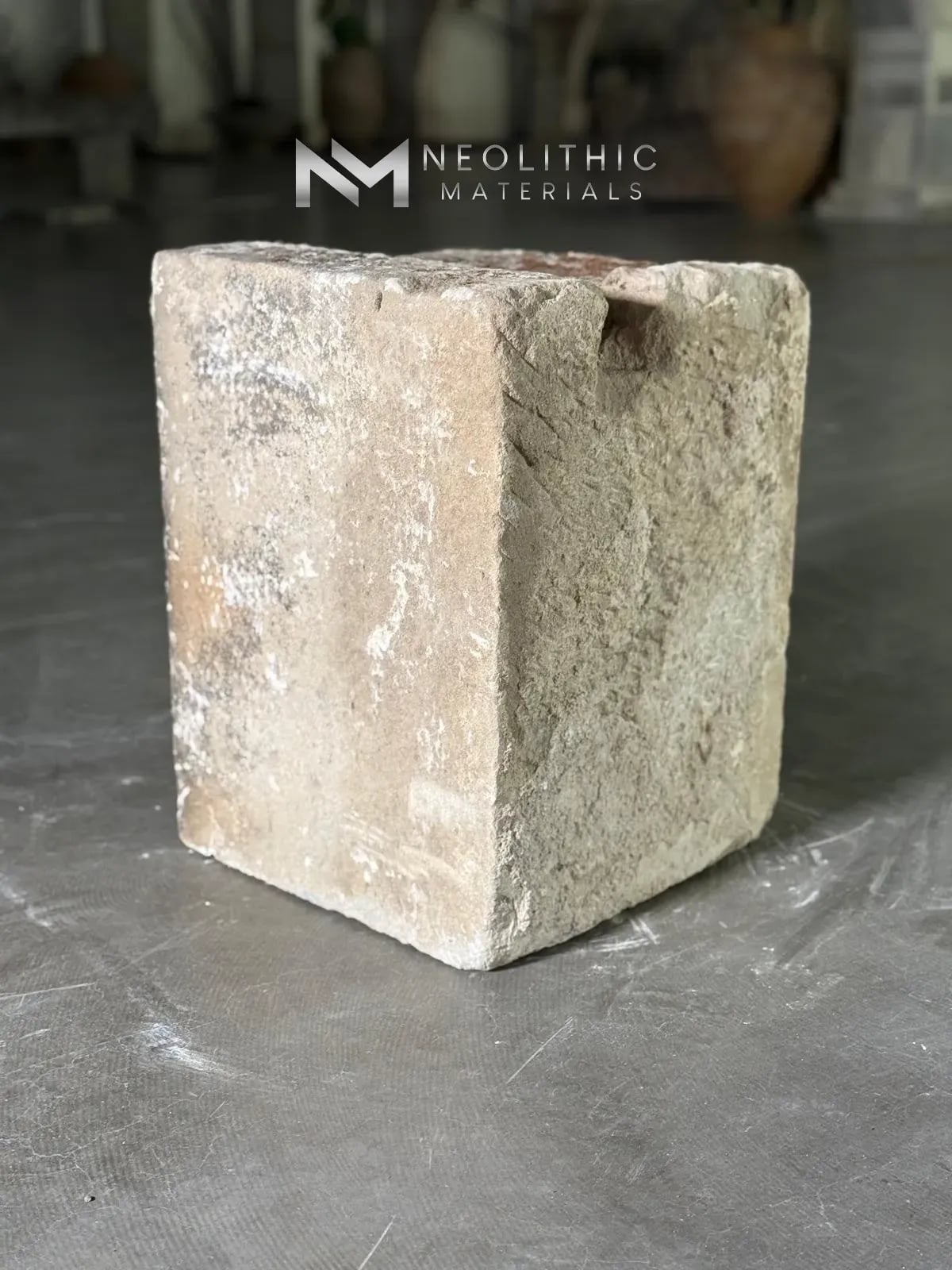 French Antique Limestone Pedestal - Image 4