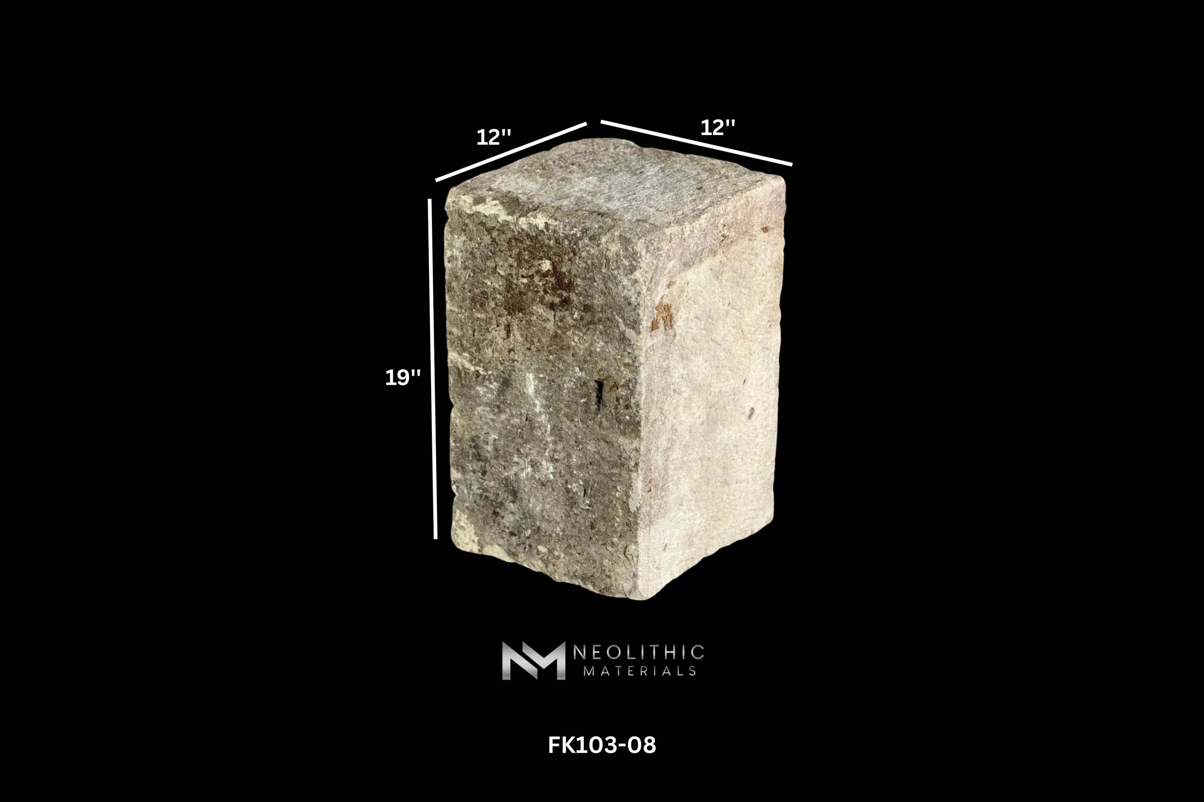 French Antique Limestone Pedestal - Image 2