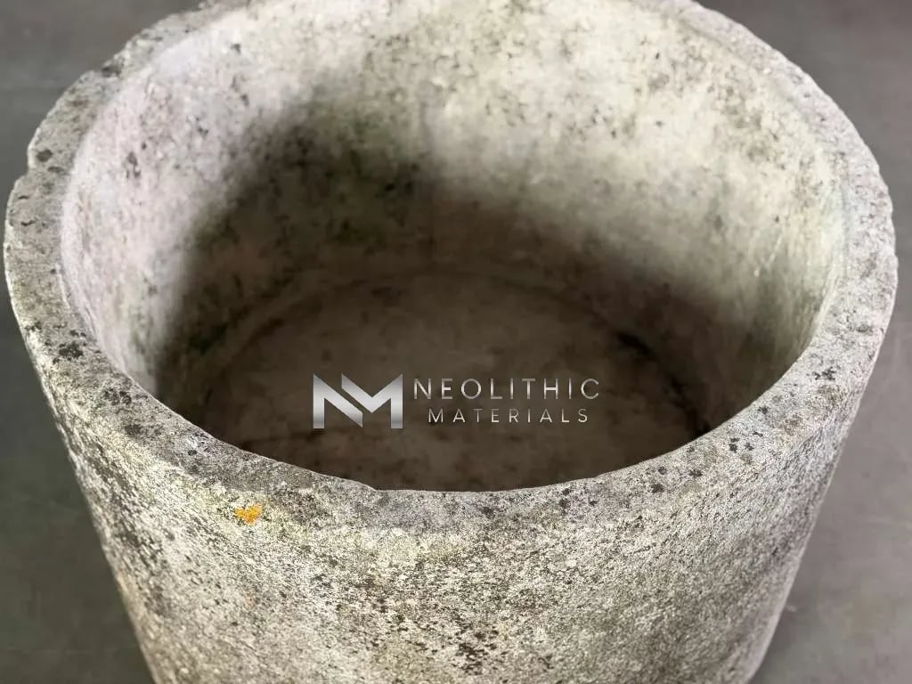French Antique Limestone Round Trough - Image 4