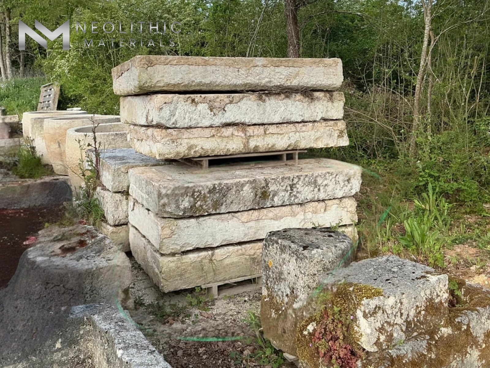 French Antique Foundation Slabs