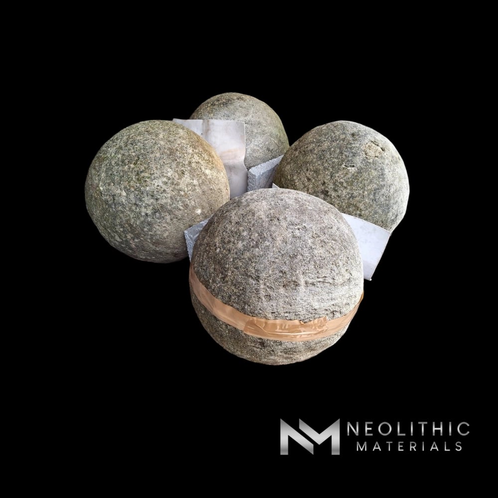 French Antique Stone Balls