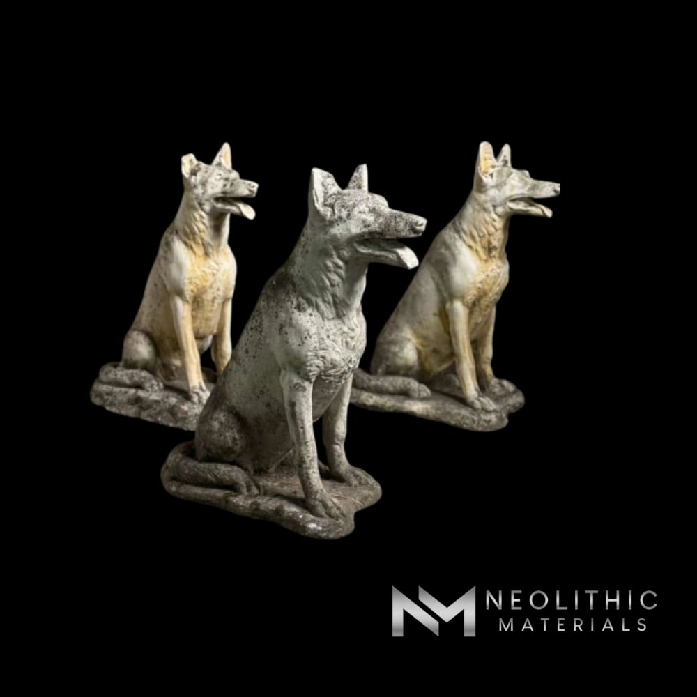 French Antique Cast Dogs