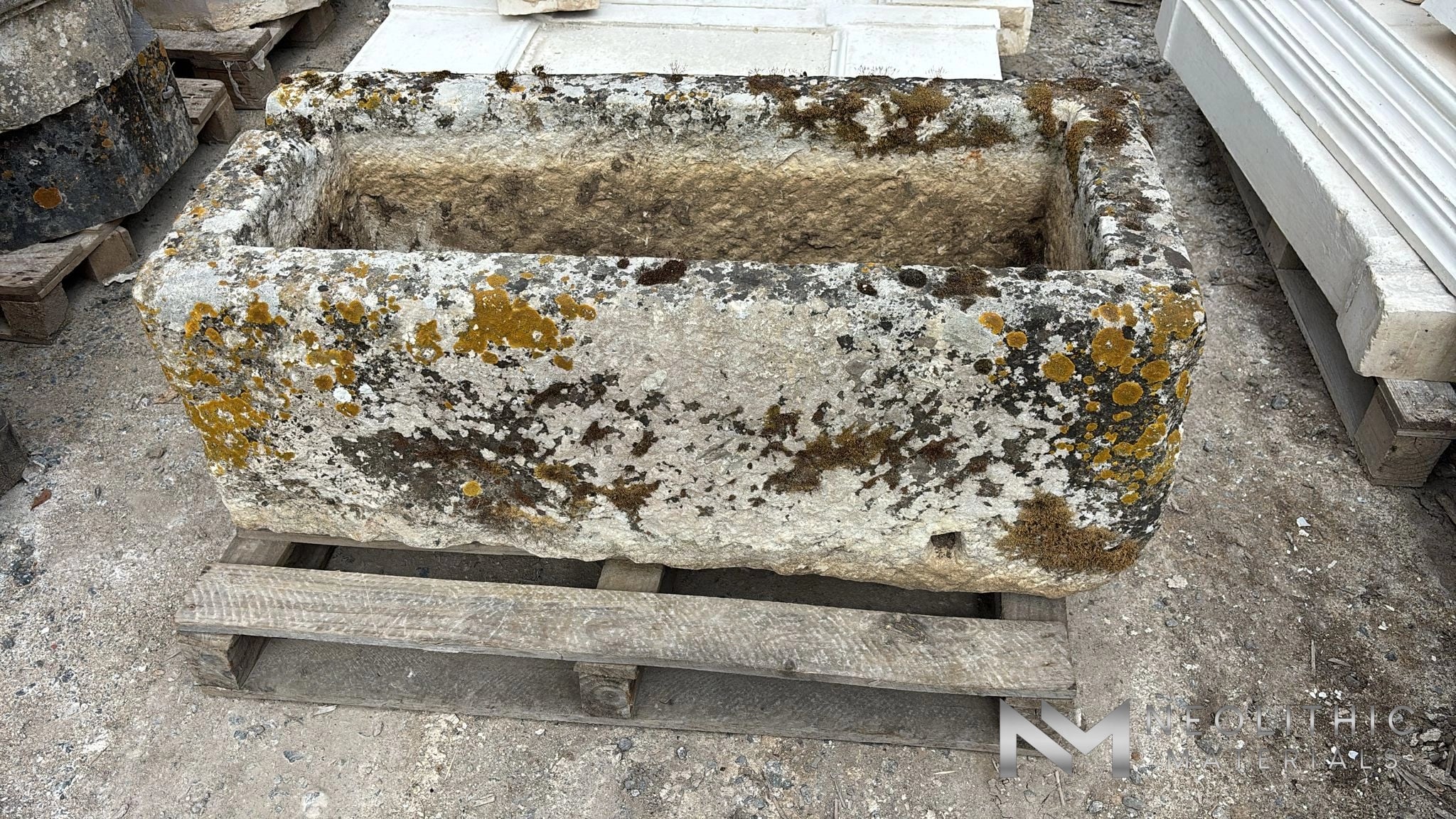 French Antique Limestone Trough - Image 1
