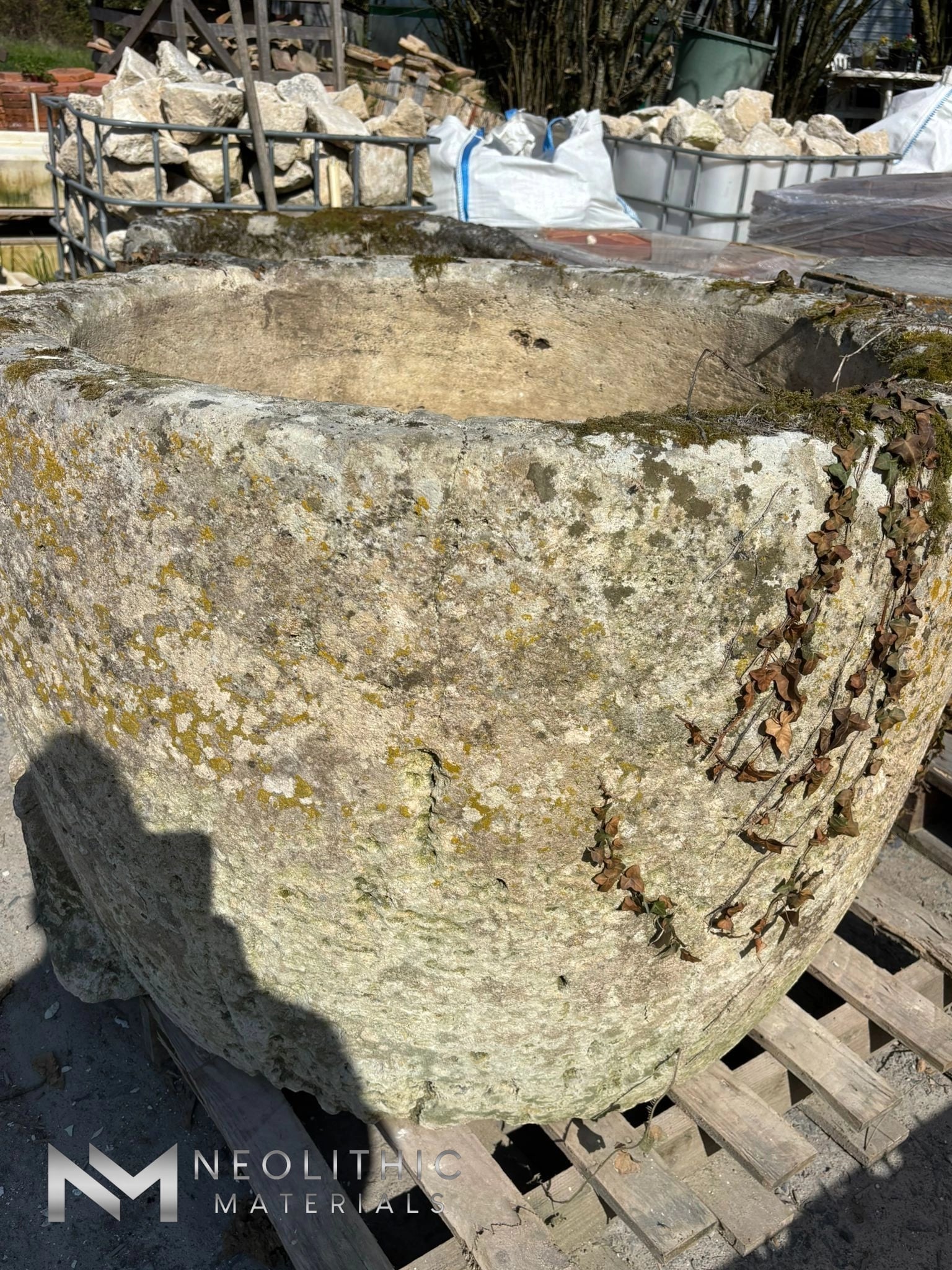 French Antique Limestone Trough - Image 2