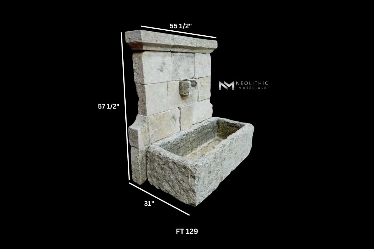 Reclaimed Limestone Fountain - Image 2