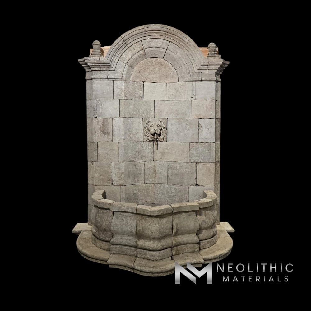 Reclaimed Limestone Wall Fountain