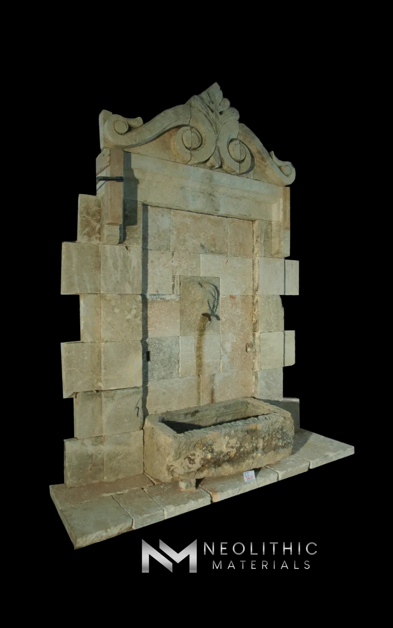Antique Limestone Pediment - Image 1