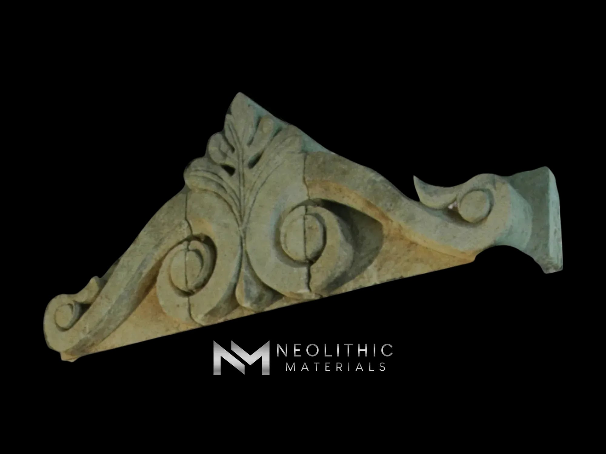 Antique Limestone Pediment - Image 4