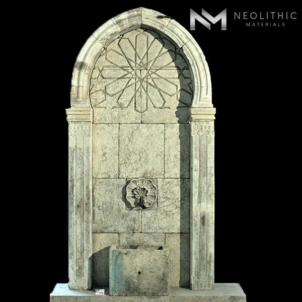 Reclaimed Stone Garden Wall Fountain - Image 1