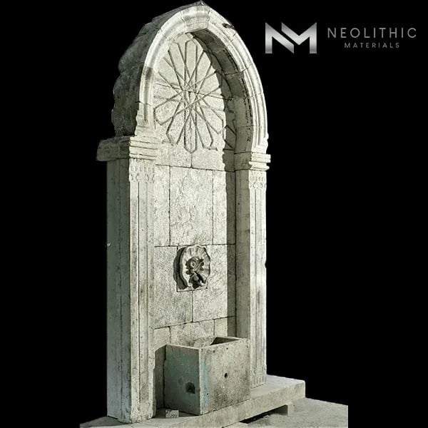 Reclaimed Stone Garden Wall Fountain - Image 3