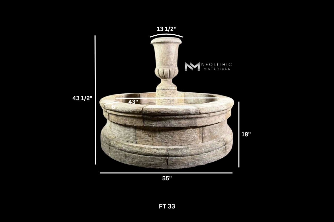 Reclaimed Limestone Fountain - Image 2