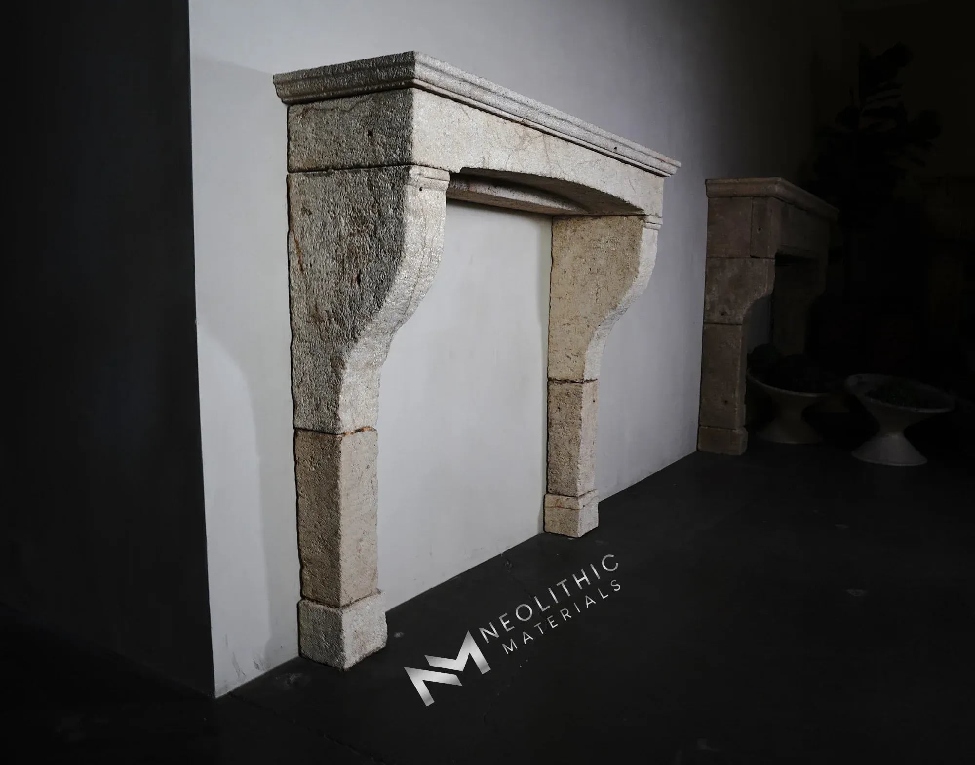 Reclaimed Limestone Mantel - Image 3