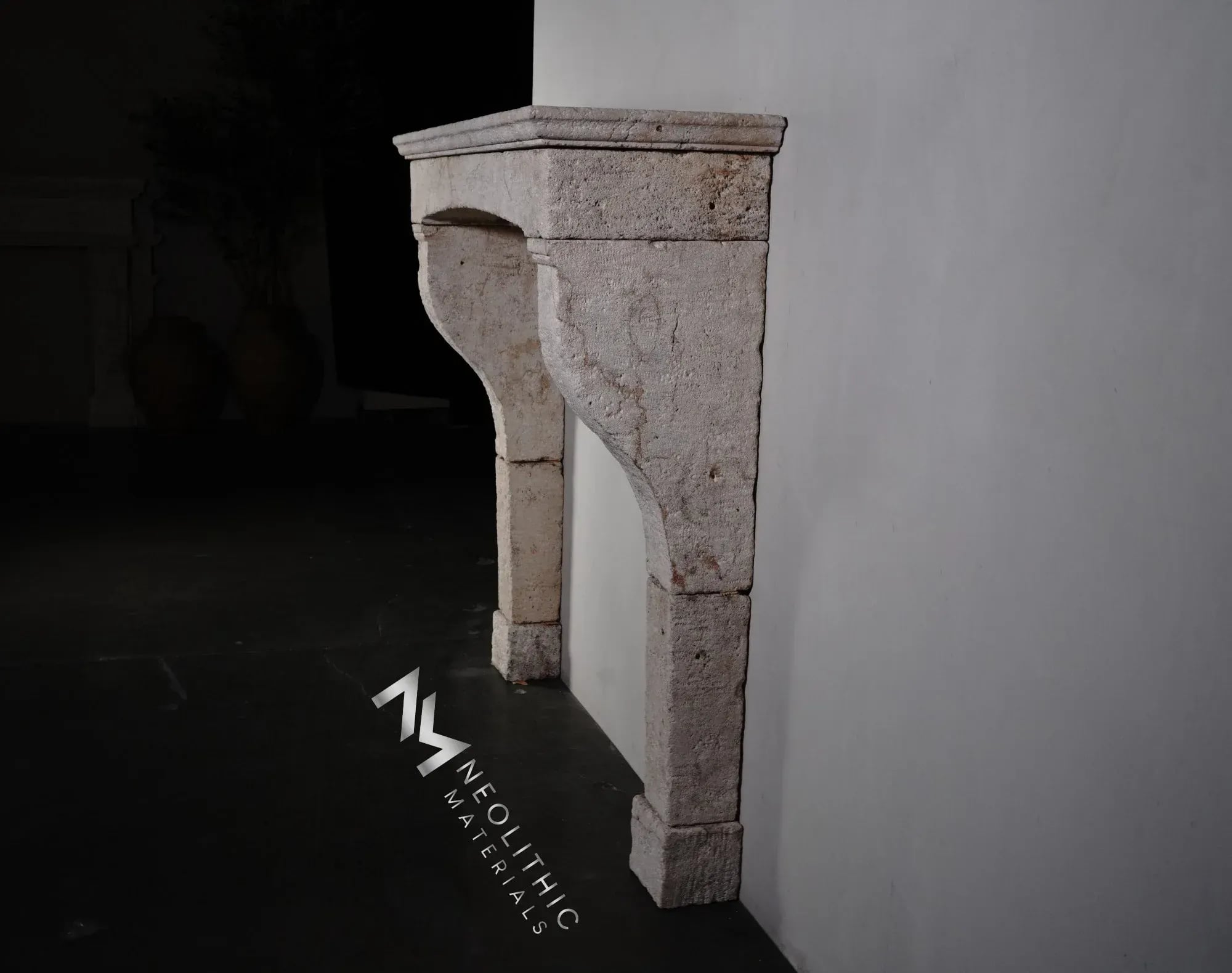 Reclaimed Limestone Mantel - Image 4