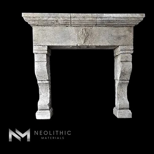 Reclaimed Limestone Mantel - Image 1