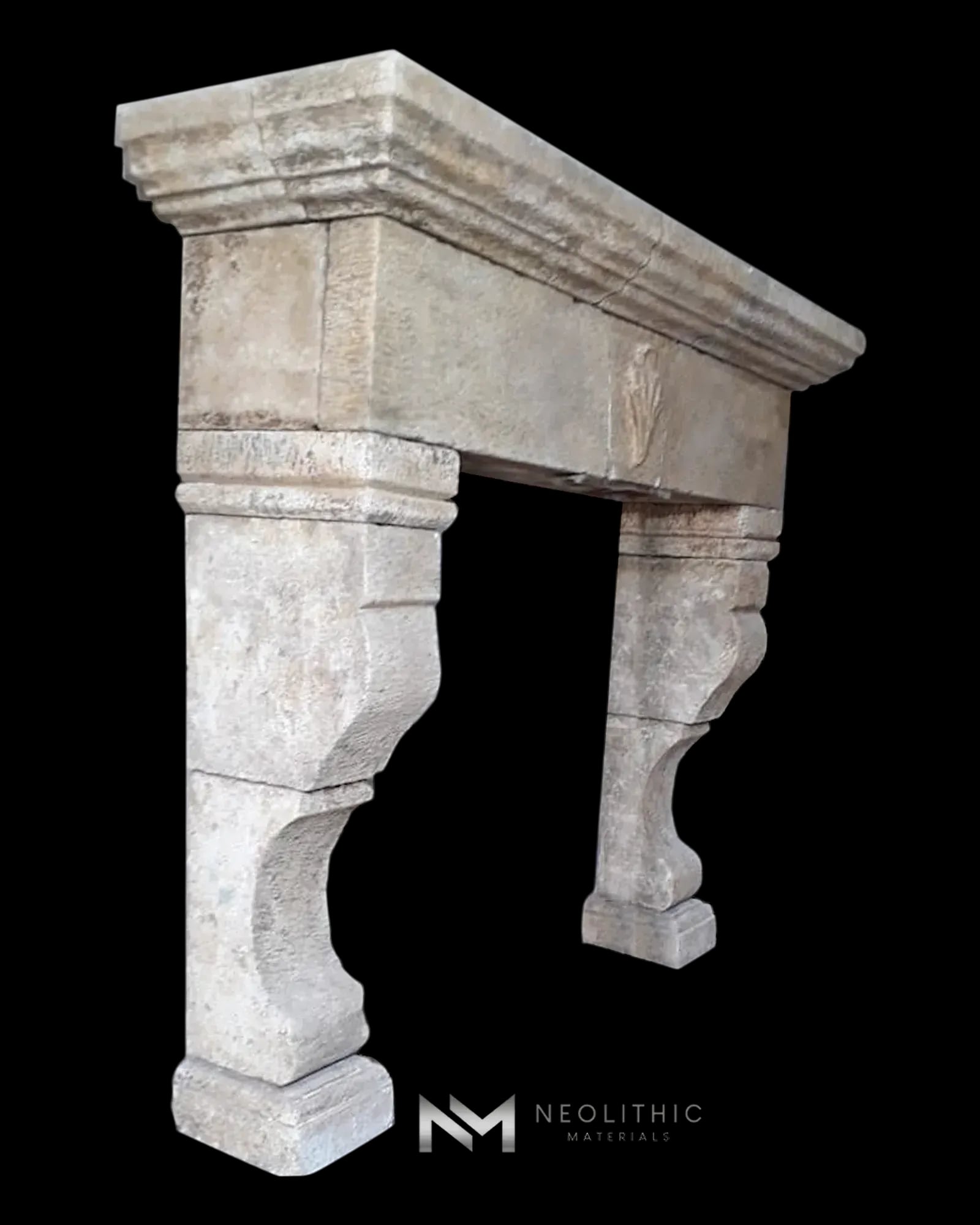 Reclaimed Limestone Mantel - Image 2