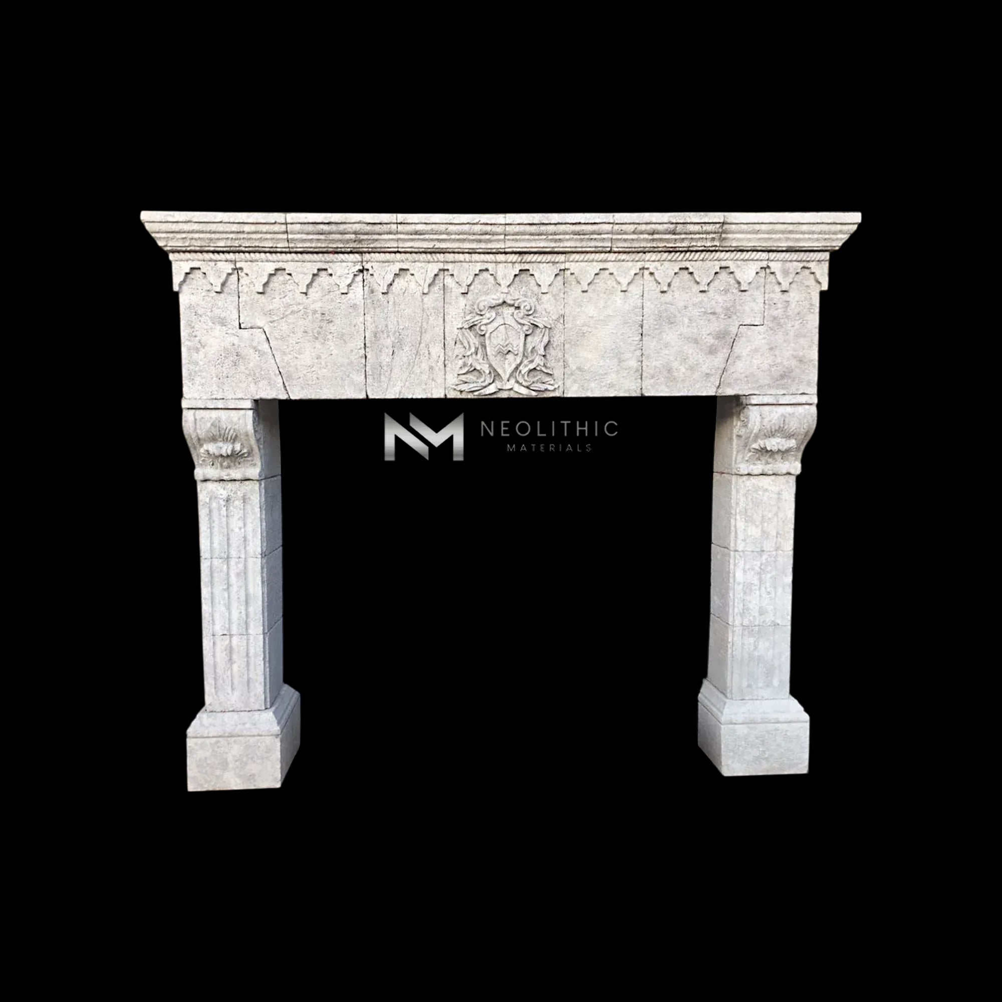 Reclaimed Limestone Mantel - Image 1