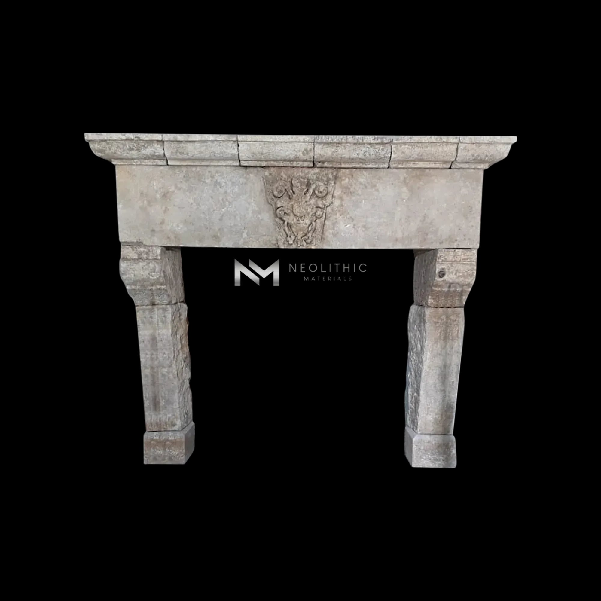 Reclaimed Limestone Mantel - Image 1