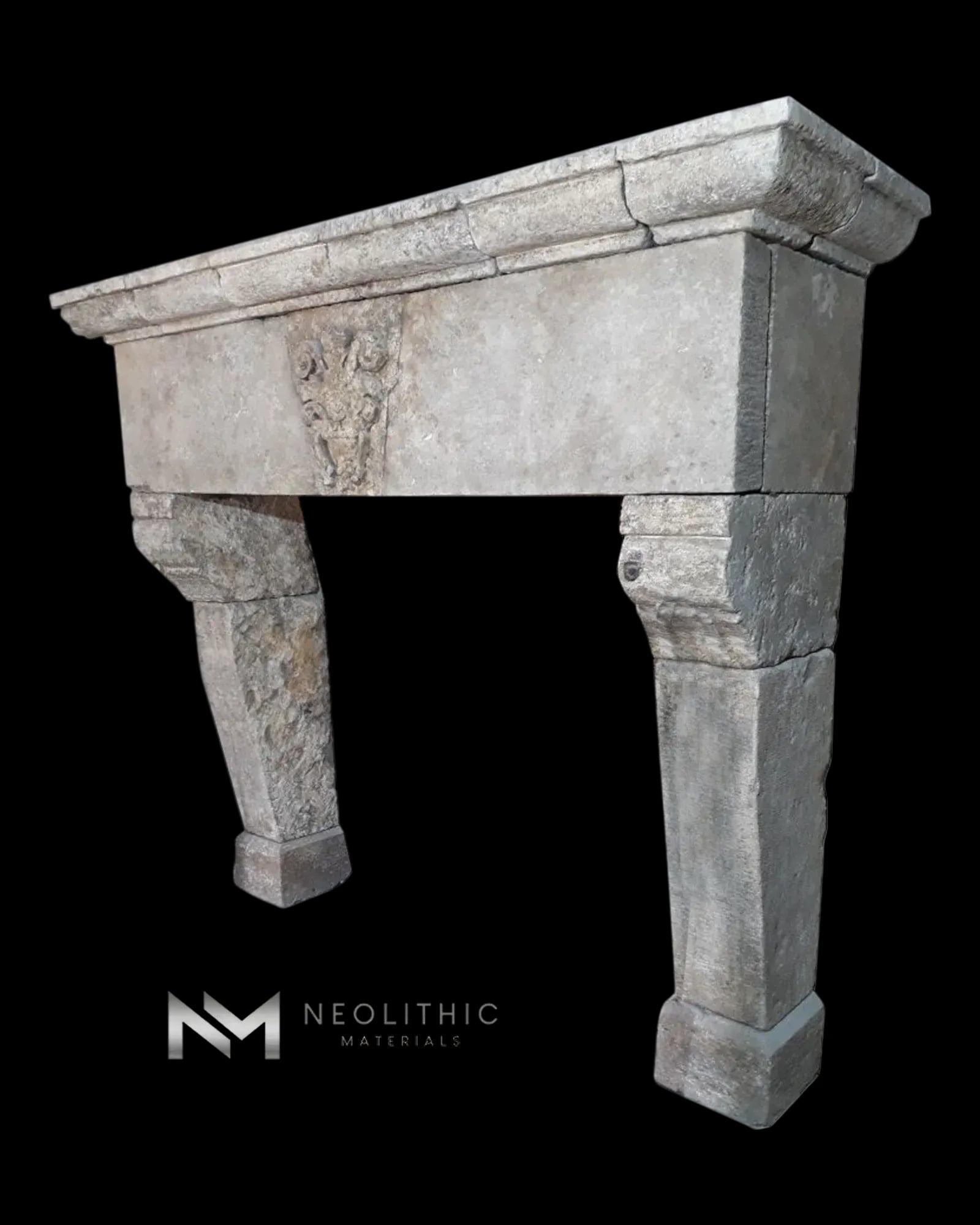 Reclaimed Limestone Mantel - Image 2