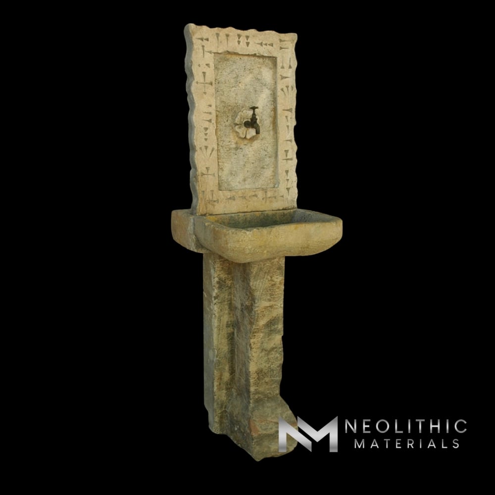Antique Limestone Fountain Sink