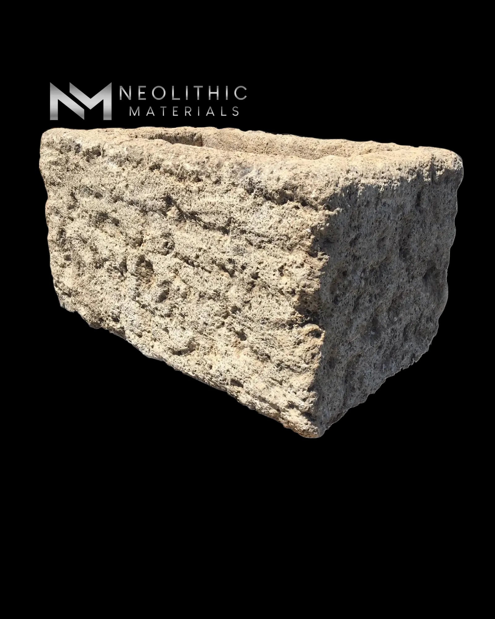 Hand Antiqued Limestone Trough - Image 4