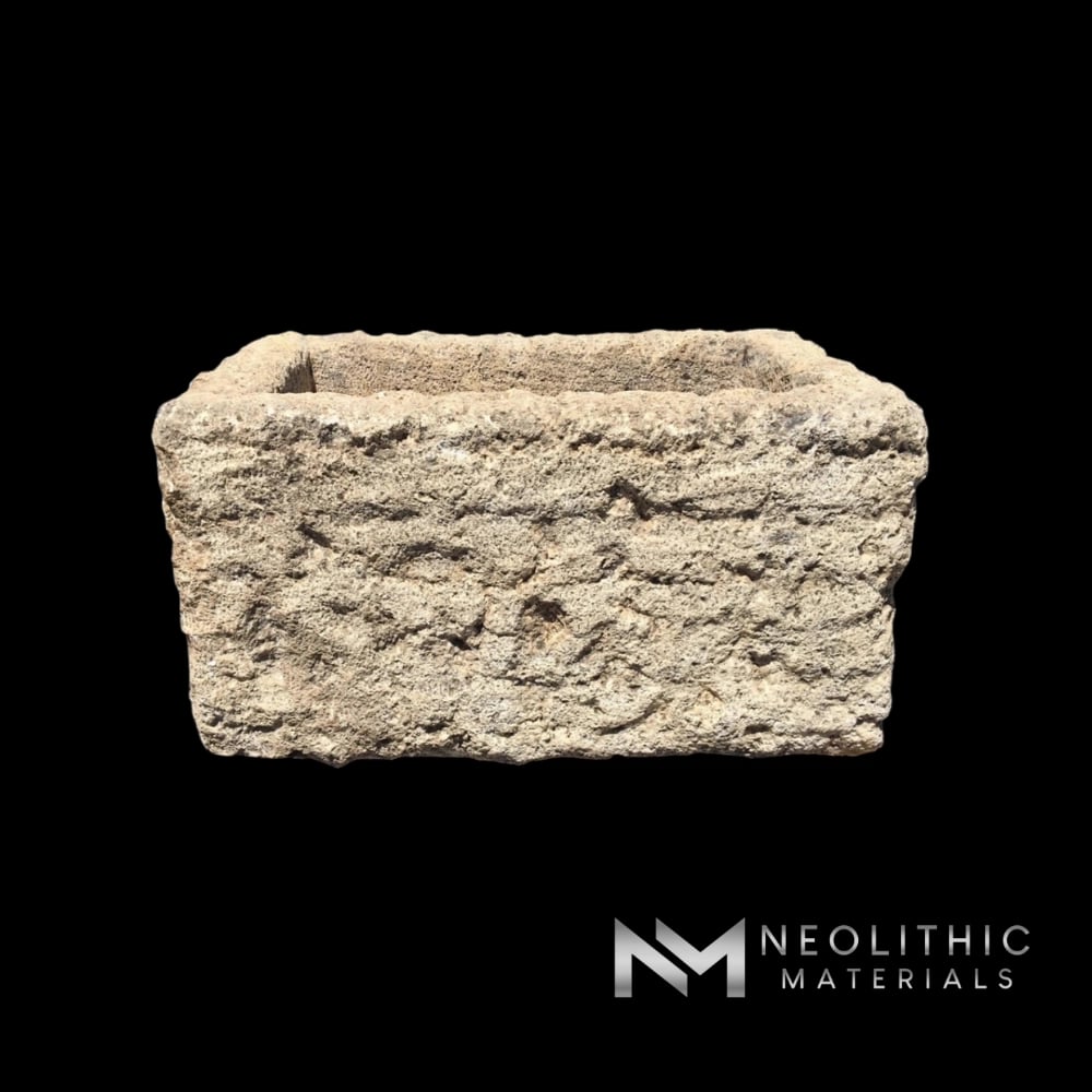 Hand Antiqued Limestone Trough
