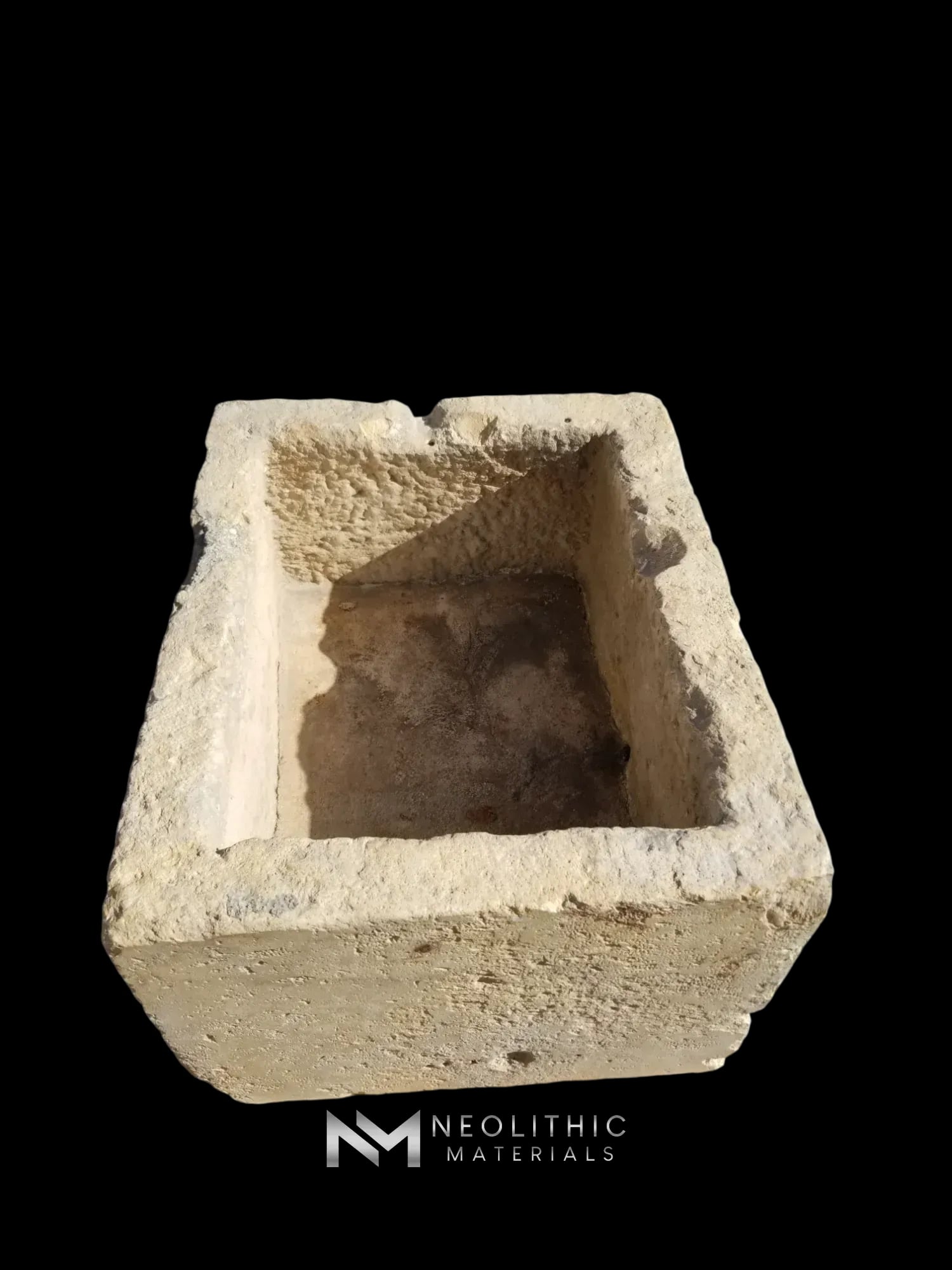 Rare Italian Limestone Trough with Fresco - Image 4
