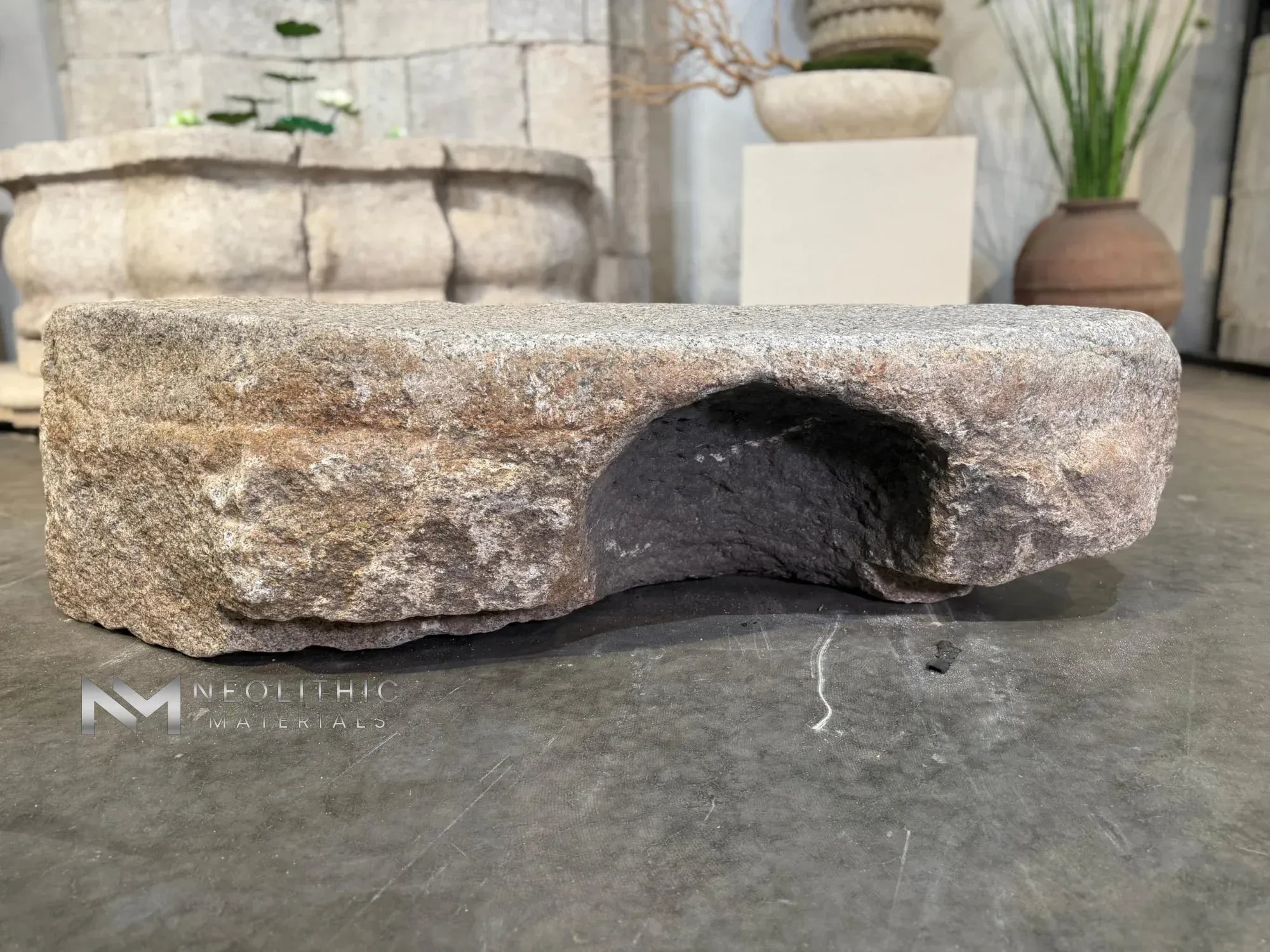 Antique Granite Bench - Image 1