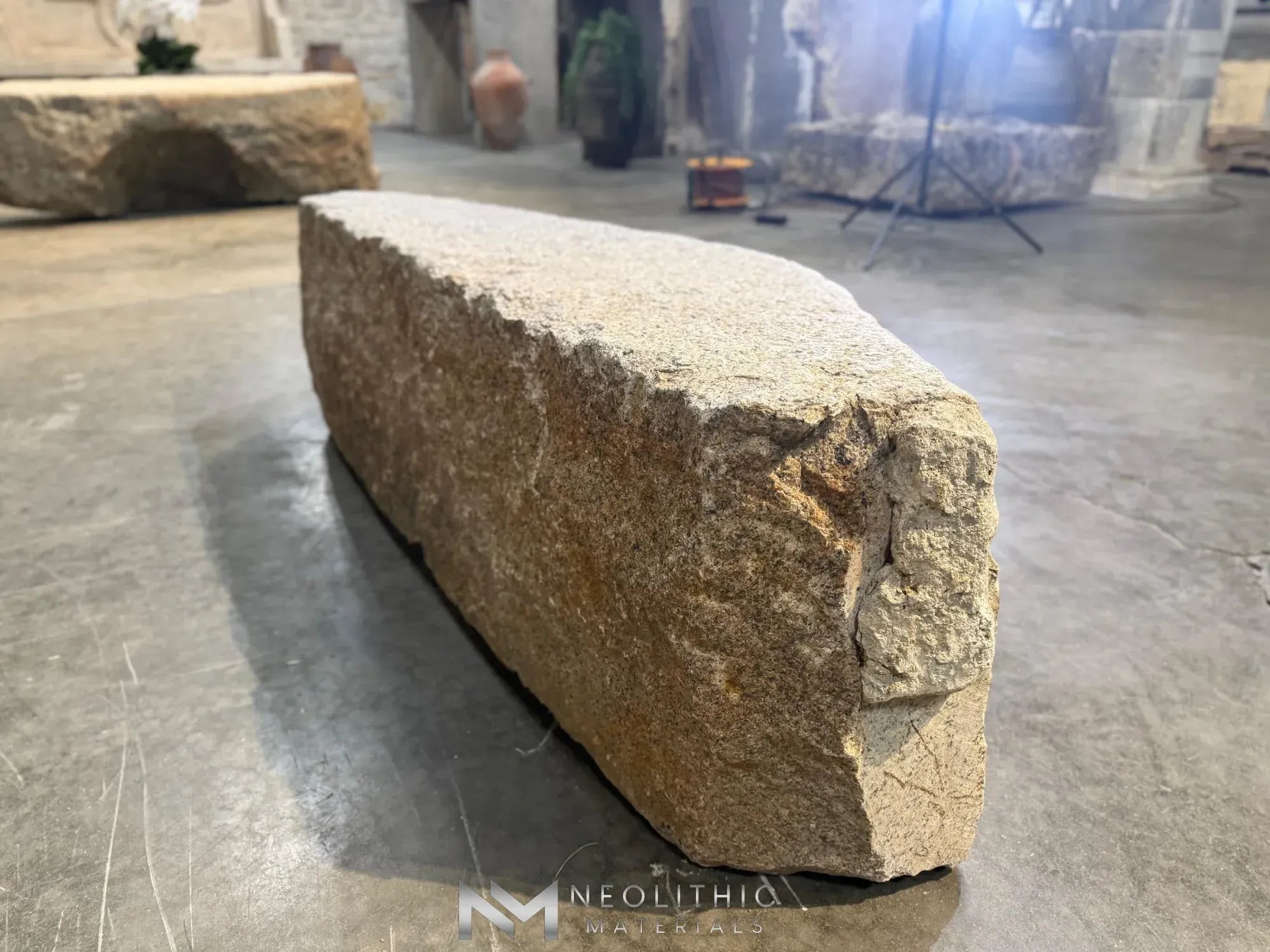 Antique Granite Bench - Image 5