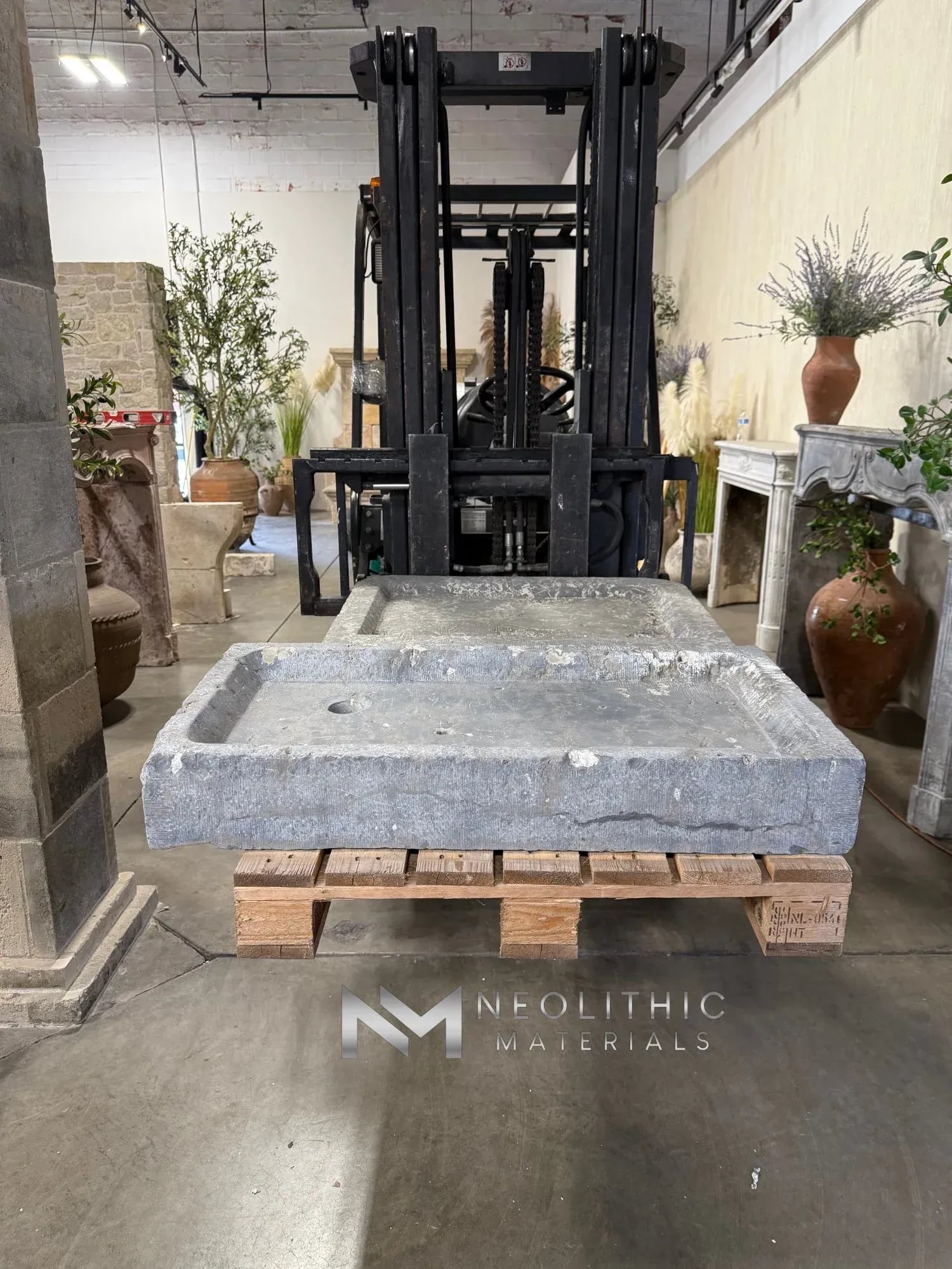 Antique Belgian Bluestone Sink - Image 1